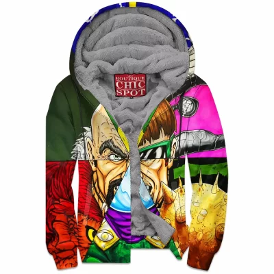 Comic Zip-Fleece-Hoodie, Spider-man Villains Zip-Fleece-Hoodie