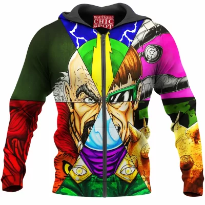 Comic Zip-Hoodie, Spider-man Villains Zip-Hoodie