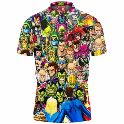 Comic Polo Shirt, Fantastic Four Polo Shirt