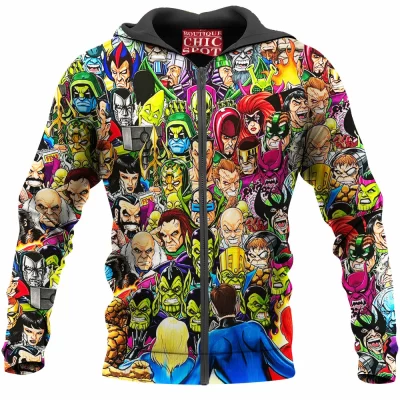 Comic Zip-Hoodie, Fantastic Four Zip-Hoodie