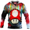 Game Fleece-Hoodie, Champignon Fleece-Hoodie, Mario Fleece-Hoodie
