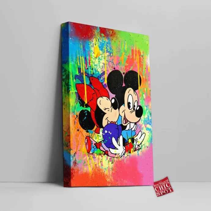 Mickey Mouse and Minnie Mouse Canvas Wall Art