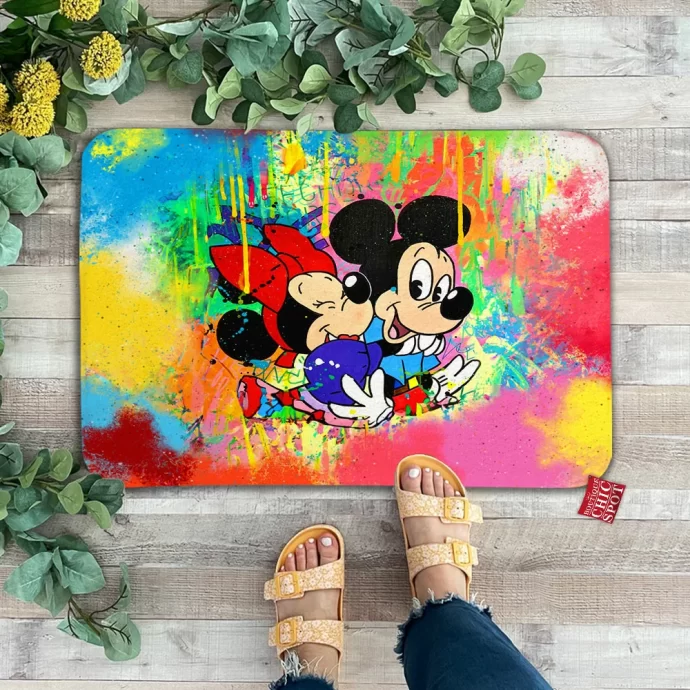 Mickey Mouse and Minnie Mouse Doormat