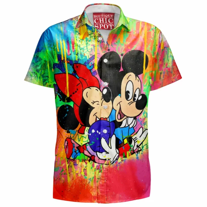 Mickey Mouse and Minnie Mouse Hawaiian Shirt