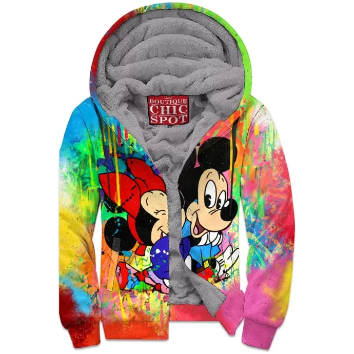 Mickey Mouse and Minnie Mouse Zip Fleece Hoodie