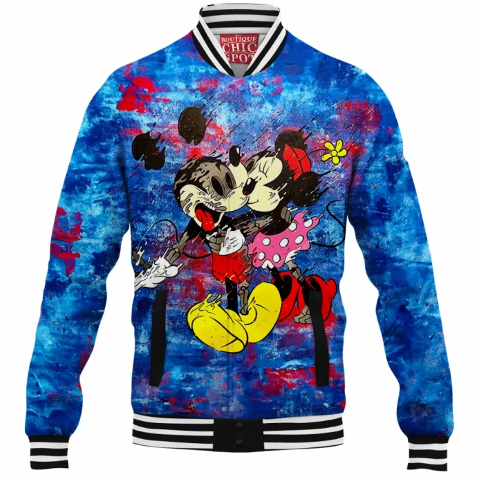 Mickey Mouse and Minnie Mouse Baseball Jacket