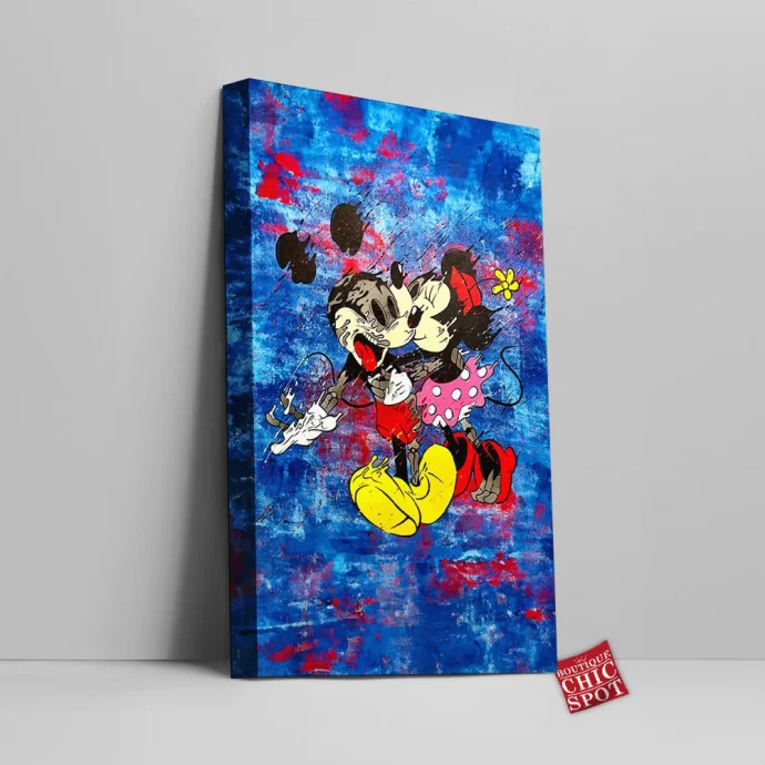 Mickey Mouse and Minnie Mouse Canvas Wall Art