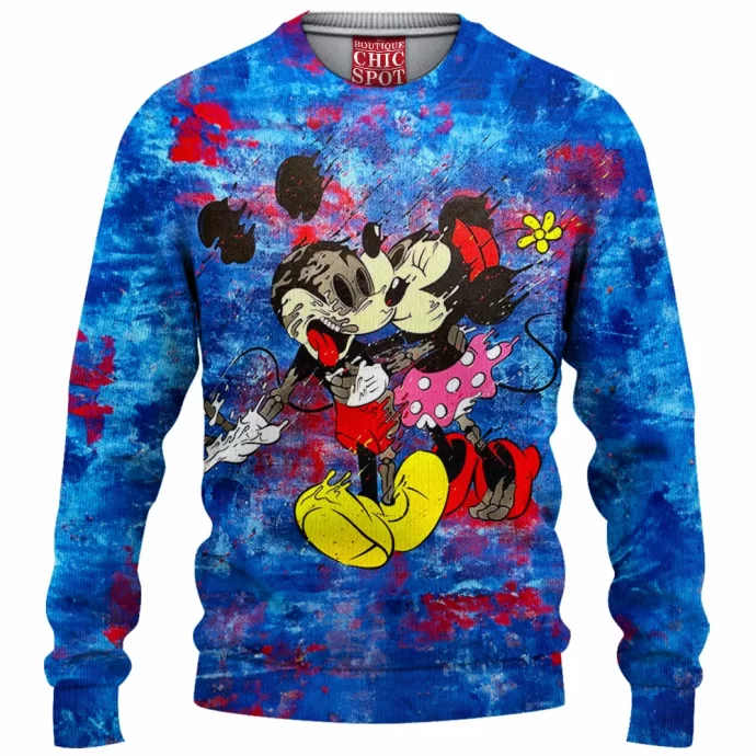 Mickey Mouse and Minnie Mouse Knitted Sweater