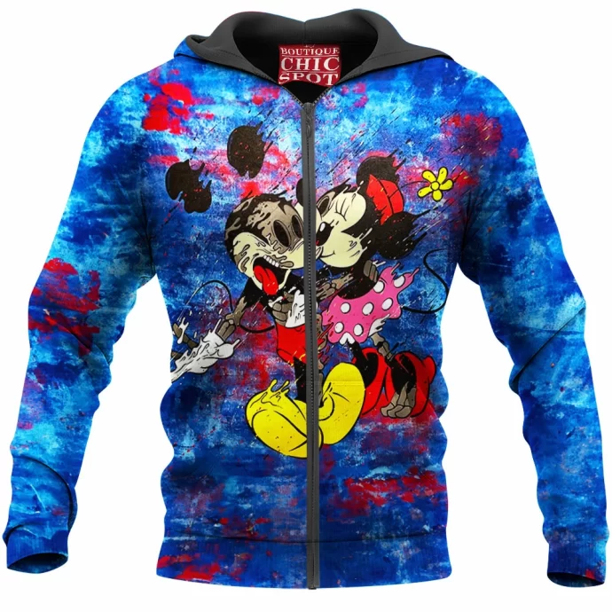 Mickey Mouse and Minnie Mouse Zip Hoodie