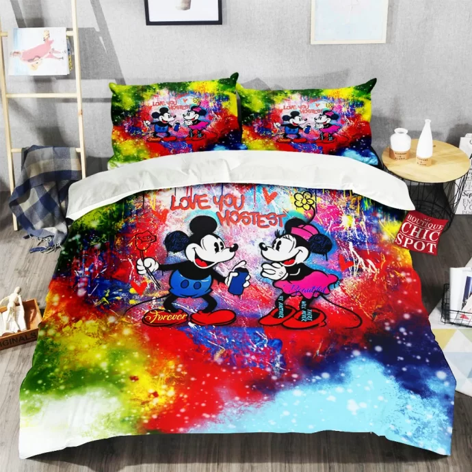 Mickey Mouse and Minnie Mouse Bedding Set