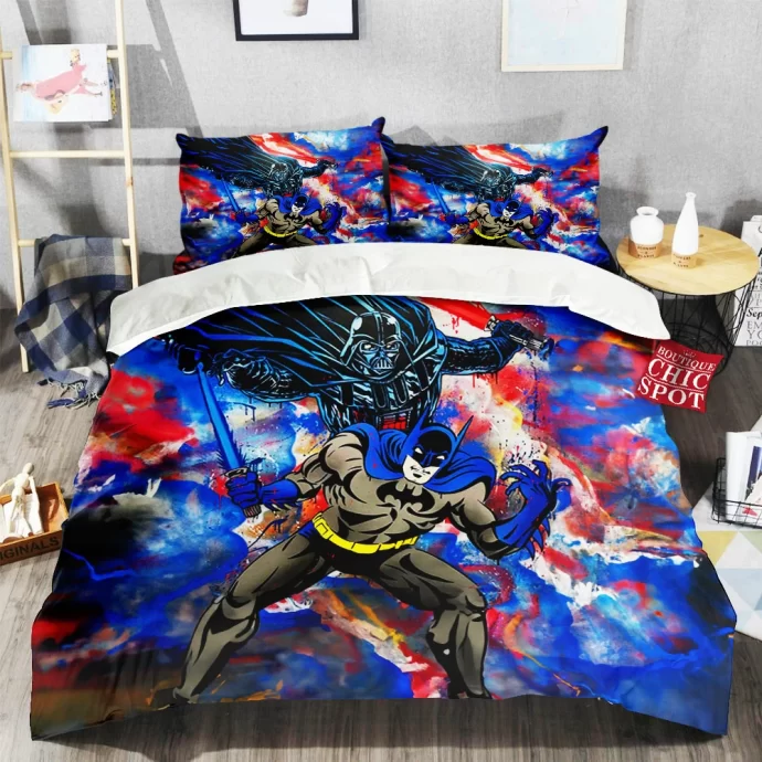 Darth Vader and Batman Bedding Set