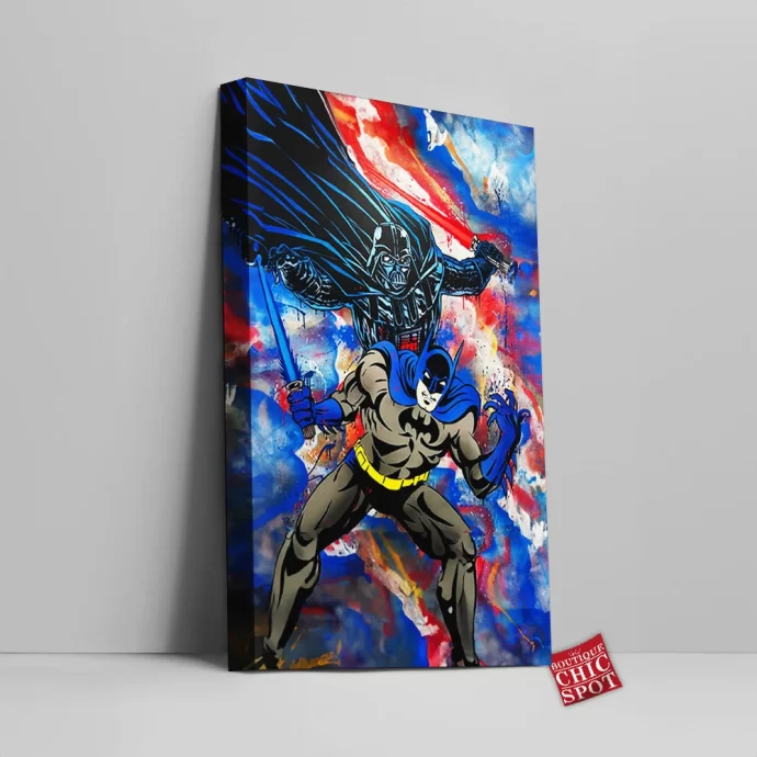 Darth Vader and Batman Canvas Wall Art