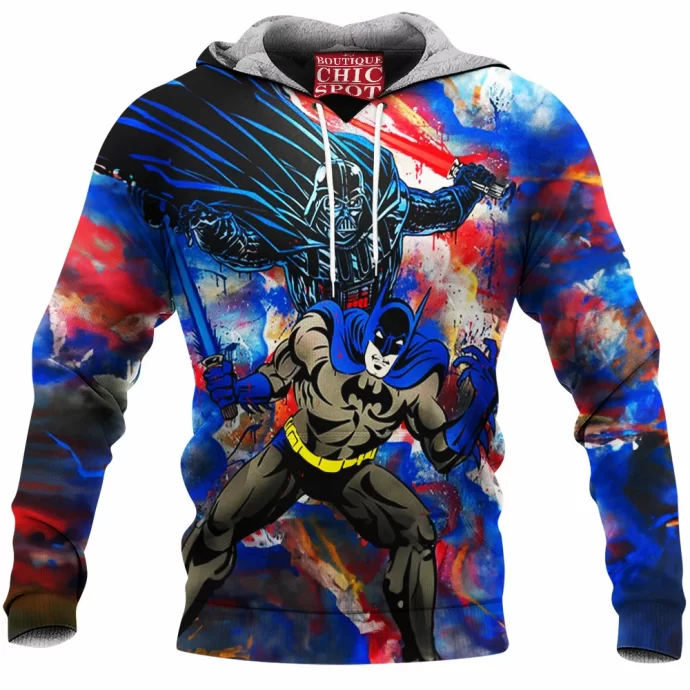 Darth Vader and Batman Fleece Hoodie