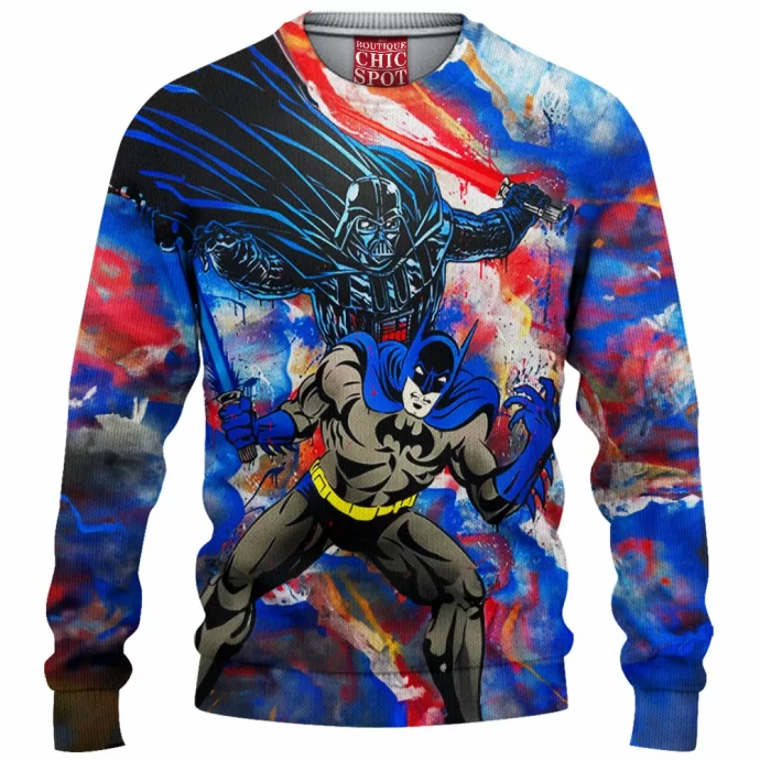 Darth Vader and Batman Knitted Sweater