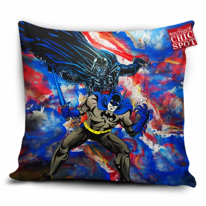 Darth Vader and Batman Pillow Cover