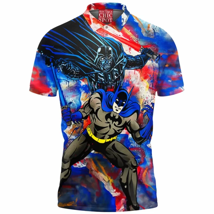 Darth Vader and Batman Polo Shirt