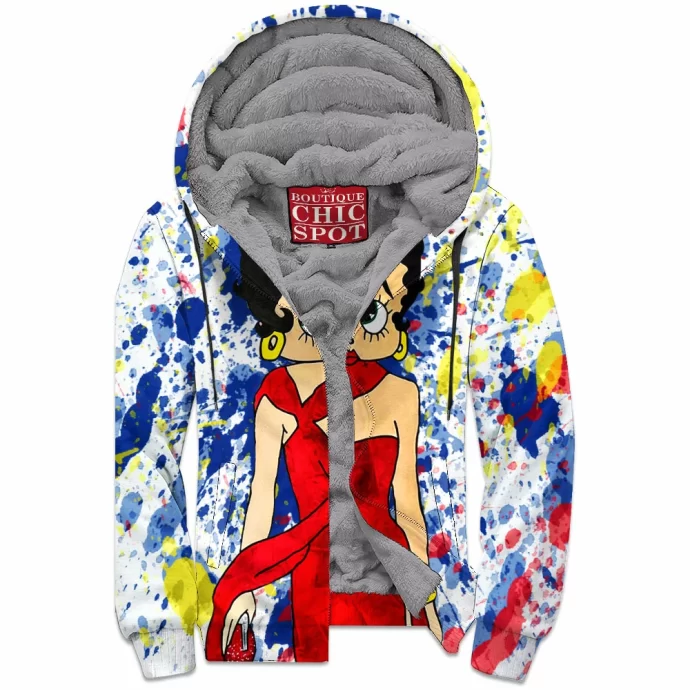 Betty Boop Zip Fleece Hoodie