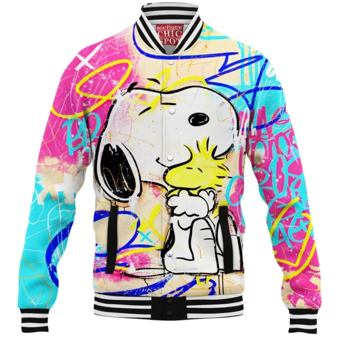 Snoopy and Woodstock Baseball Jacket