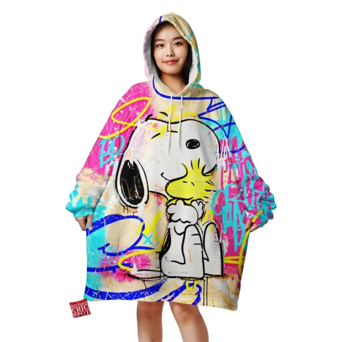 Snoopy and Woodstock Blanket Hoodie