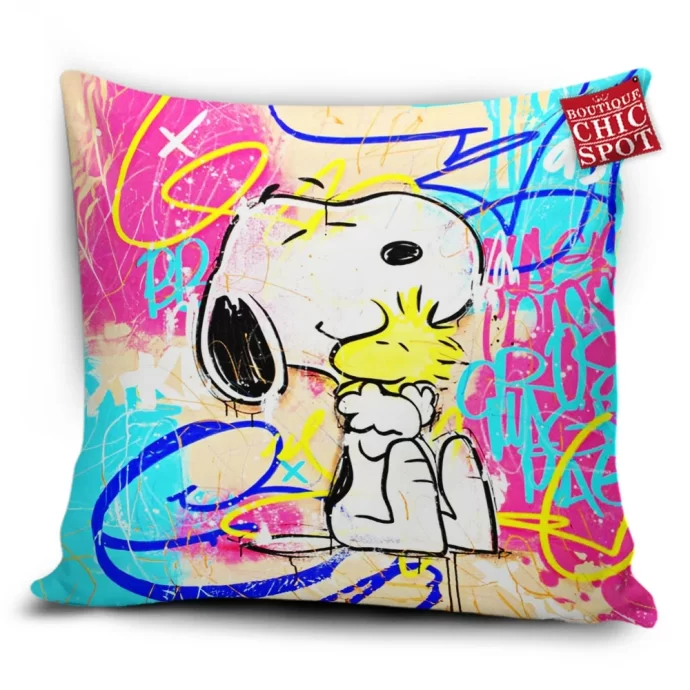 Snoopy and Woodstock Pillow Cover