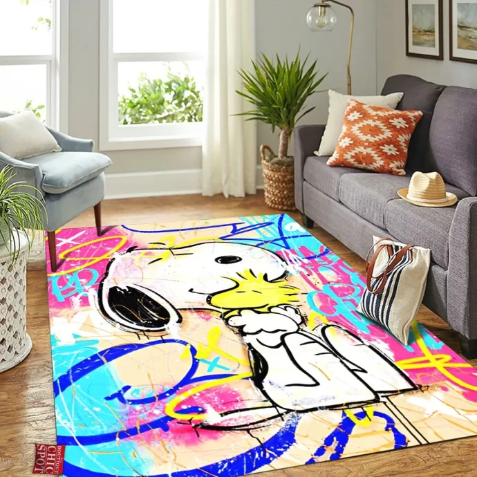 Snoopy and Woodstock Rectangle Rug