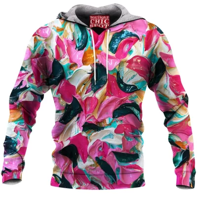 Flower Fleece-Hoodie