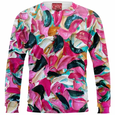 Abstract Sweatshirt, Flower Sweatshirt