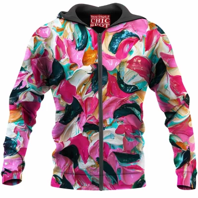Flower Zip-Hoodie