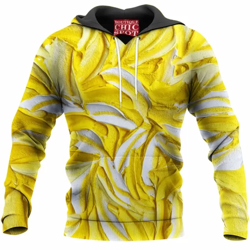 Yellow Abstract Hoodie