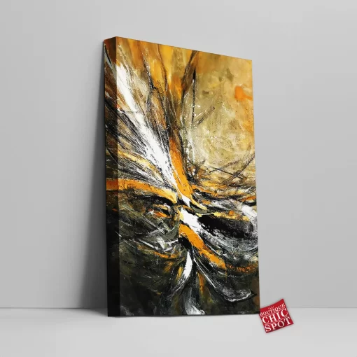 Yellow and Black Canvas Wall Art