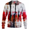 Red White Black Knitted Sweater