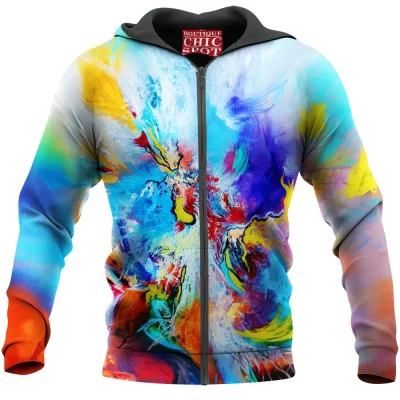 Abstract Zip-Hoodie