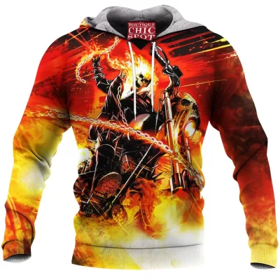 Comic Fleece-Hoodie, Ghost Rider Fleece-Hoodie