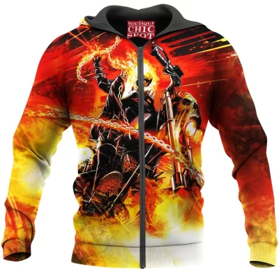 Comic Zip-Hoodie, Ghost Rider Zip-Hoodie