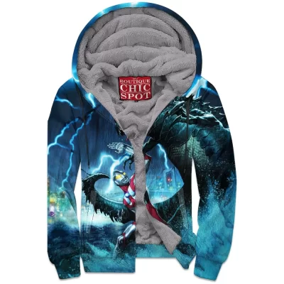 Comic Zip-Fleece-Hoodie, Ultraman Zip-Fleece-Hoodie