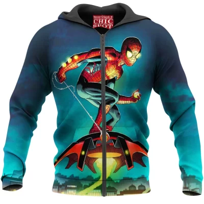 Comic Zip-Hoodie, Spider-man Zip-Hoodie