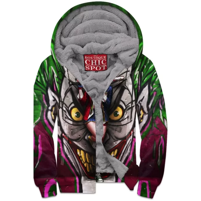 Harley Quinn Zip Fleece Hoodie