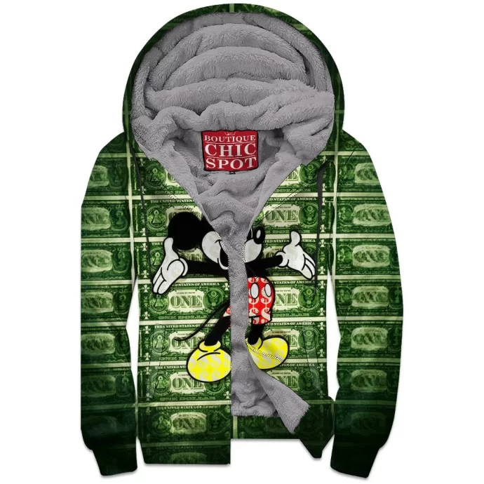 Mickey Mouse Zip Fleece Hoodie