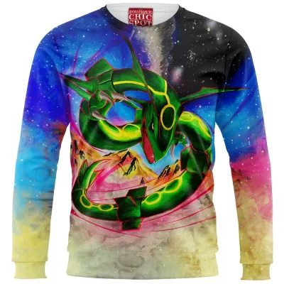 Pokemon Zip Sweatshirt, Anime Zip Sweatshirt, Rayquaza Zip Sweatshirt