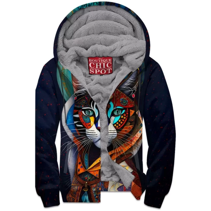 Cat Zip Fleece Hoodie