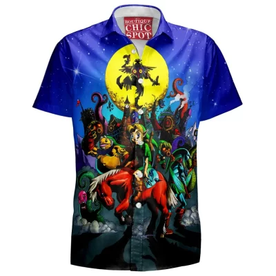 Game Hawaiian-Shirt, The Legend of Zelda Hawaiian-Shirt, Majoras Mask Hawaiian-Shirt