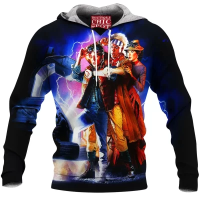 Back To The Future Fleece-Hoodie, Sci-Fi Fleece-Hoodie