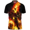 Comic Polo Shirt, Ghost Rider Polo Shirt