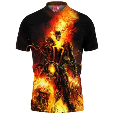 Comic Polo Shirt, Ghost Rider Polo Shirt