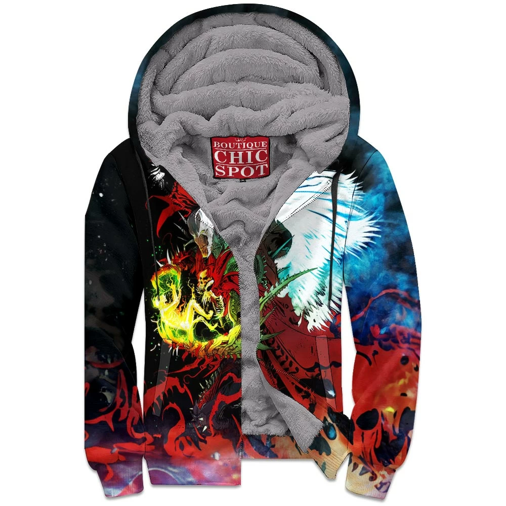 Comic Zip-Fleece-Hoodie, Spawn Zip-Fleece-Hoodie 1 T DUONG Boutique 9072 Zip Fleece Hoodie