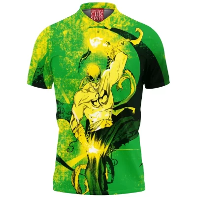 Comic Polo Shirt, Iron Fist Polo Shirt