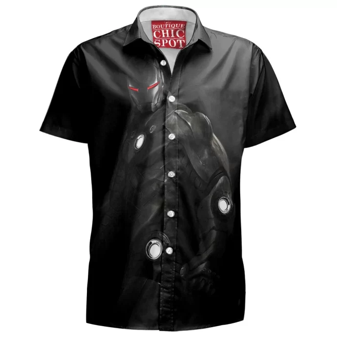 Black Iron Man Hawaiian Shirt