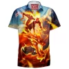 Comic Hawaiian-Shirt, Fantastic Four Hawaiian-Shirt, Human Torch Hawaiian-Shirt