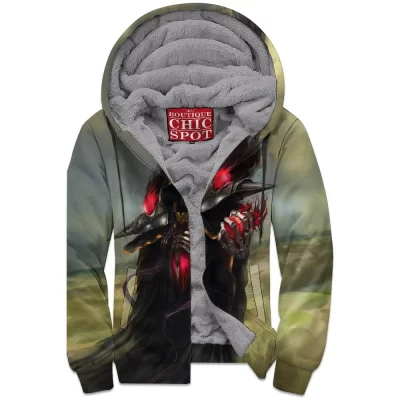 Anime Zip-Fleece-Hoodie, Overlord Zip-Fleece-Hoodie