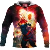 Comic Fleece-Hoodie, Captain Marvel Fleece-Hoodie